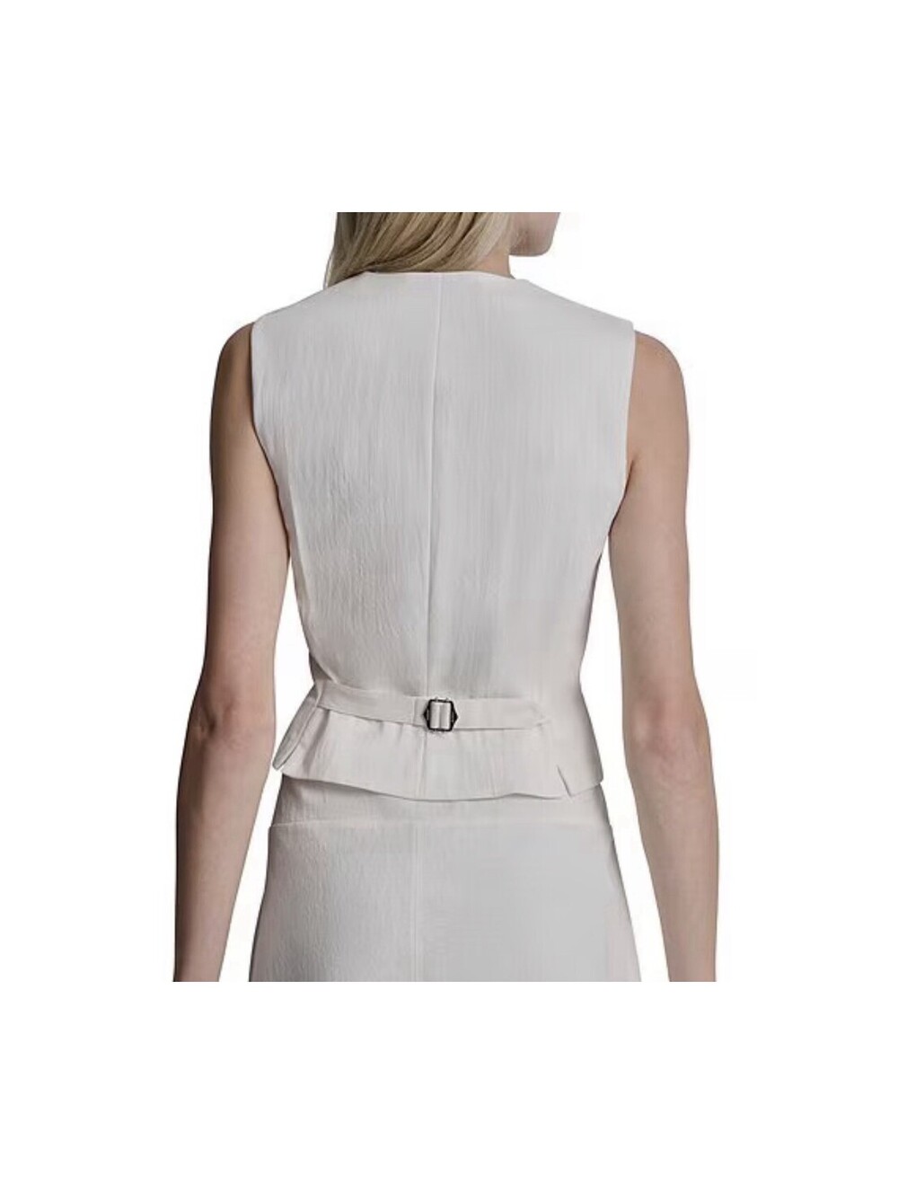DKNY  Vest Small Women White Sleeveless V-Neck [COPY] - Picture 3 of 7